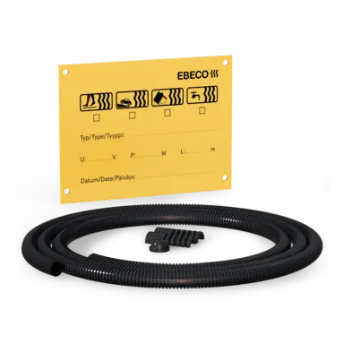 Givarslang med varningsskylt