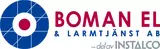 Logotyp för Boman El och Larmtjänst i Norrköping AB